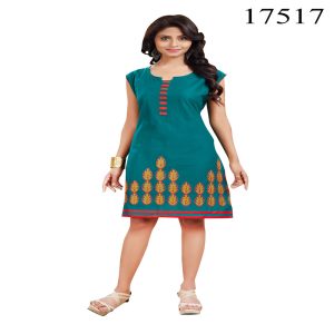 Viva N Diva Blue Colored Pure Cotton Kurti.