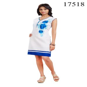 Viva N Diva Off White Colored Pure Cotton Kurti.