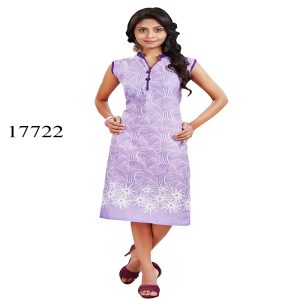 Viva N Diva Purple Colored Cotton Printed Kurti