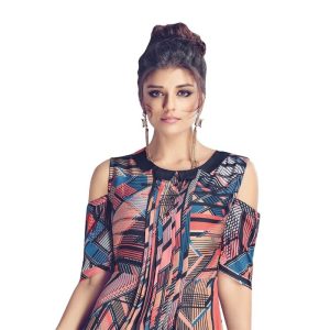 Viva N Diva Multi Colored Modal & Crepe Georgette Kurti