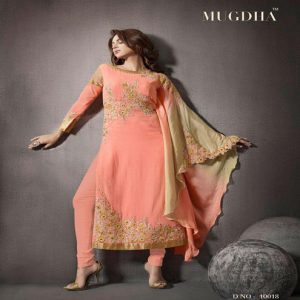 Hi-Fashion Semi-Stitched Georgette Zari Work Suit