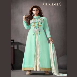 Hi-Fashion Semi-Stitched Georgette Embroidered Suit