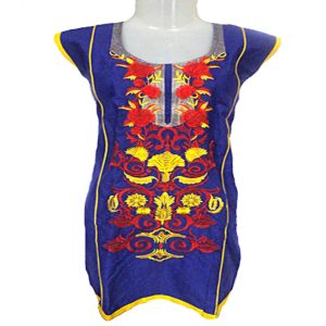 Blue Thread Work Kurti