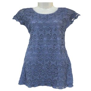 Maddison-Crochet Greyish Blue Kurta