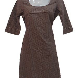 W-Beautiful Brown Color Cotton Kurti