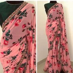 Aagyeyi Sensational Multi Floral Printed Sarees