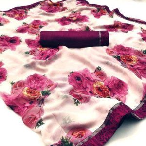 Aagam Fabulous Multi Printed Sarees