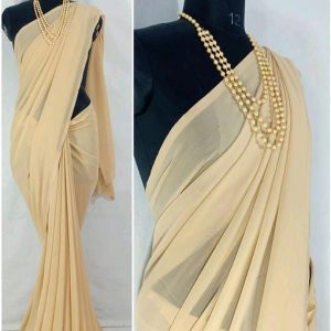 Chitrarekha Plain Georgette & Silk Sarees