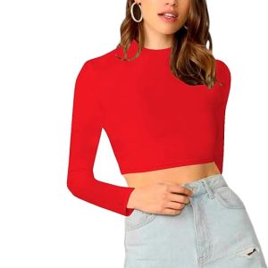 Women's Stylish Red Crop Top