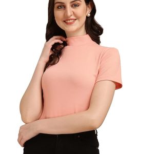 Women's Casual Solid Pink Top