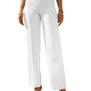 Women Bell Bottom White Trousers