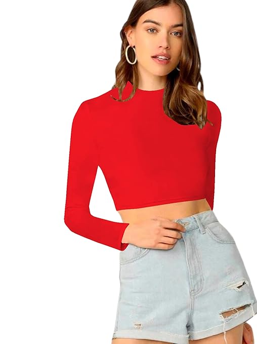 Women's Stylish Red Crop Top