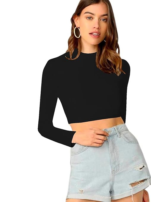 Women's Stylish Black Crop Top