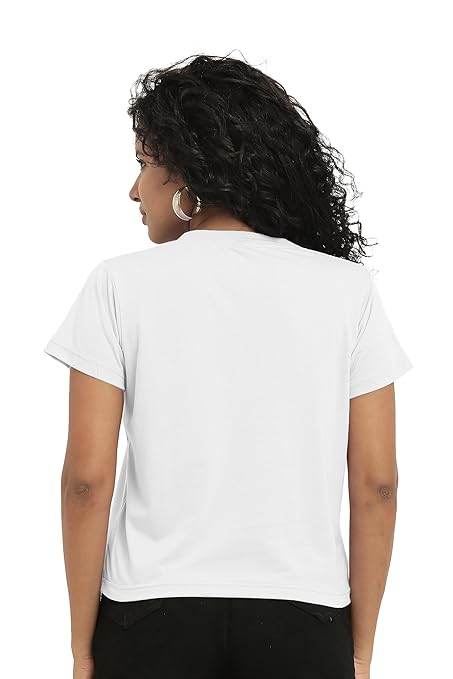 Women Stylish Plain White Crop Top - Image 2