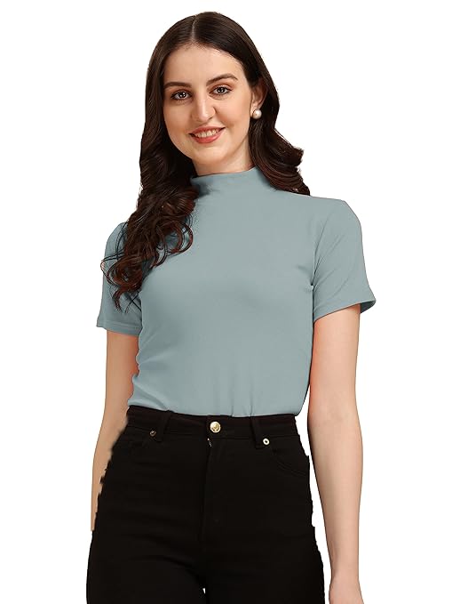 Women's Casual Solid Grey Top