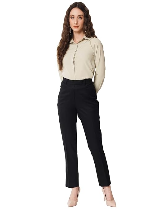 Women Office Wear Formal Beige Shirt - Image 3