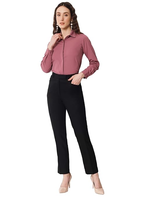 Women Office Wear Formal Pink Shirt - Image 3