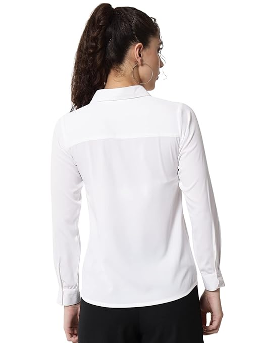 Women Office Wear Formal White Shirt - Image 2
