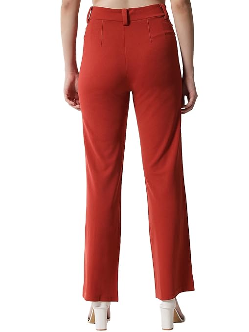 Women Polyester Solid Multicolour Trousers - Image 2