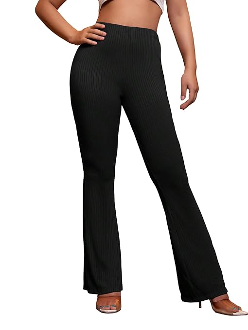 Women Stretchy Yoga Dress Black Trouser - Image 3