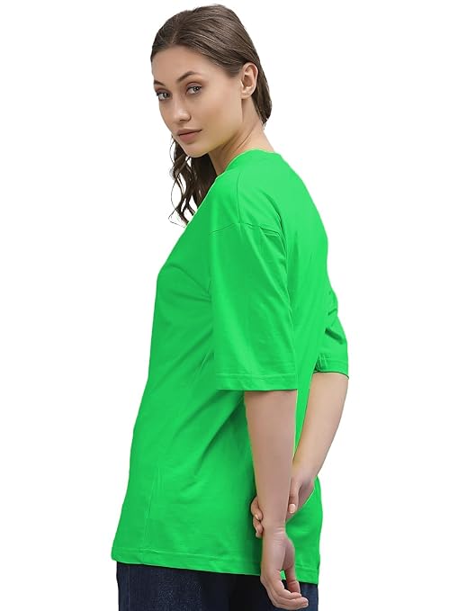 Women Oversized Half Sleeve Neon Tshirt - Image 2
