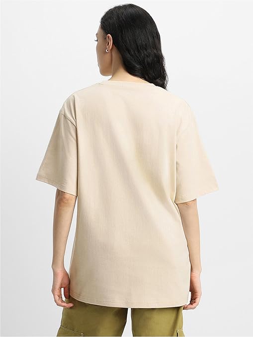 Pure Cotton Women Half Sleeve Swan White T-Shirt - Image 2